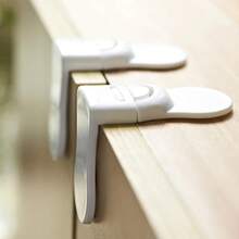 Baby Drawer Lock, Anti-Pinch Hand Cabinet Drawer Locks, White Plastic Buckle For Child Protection AU31 - New White 5PCS - View 4