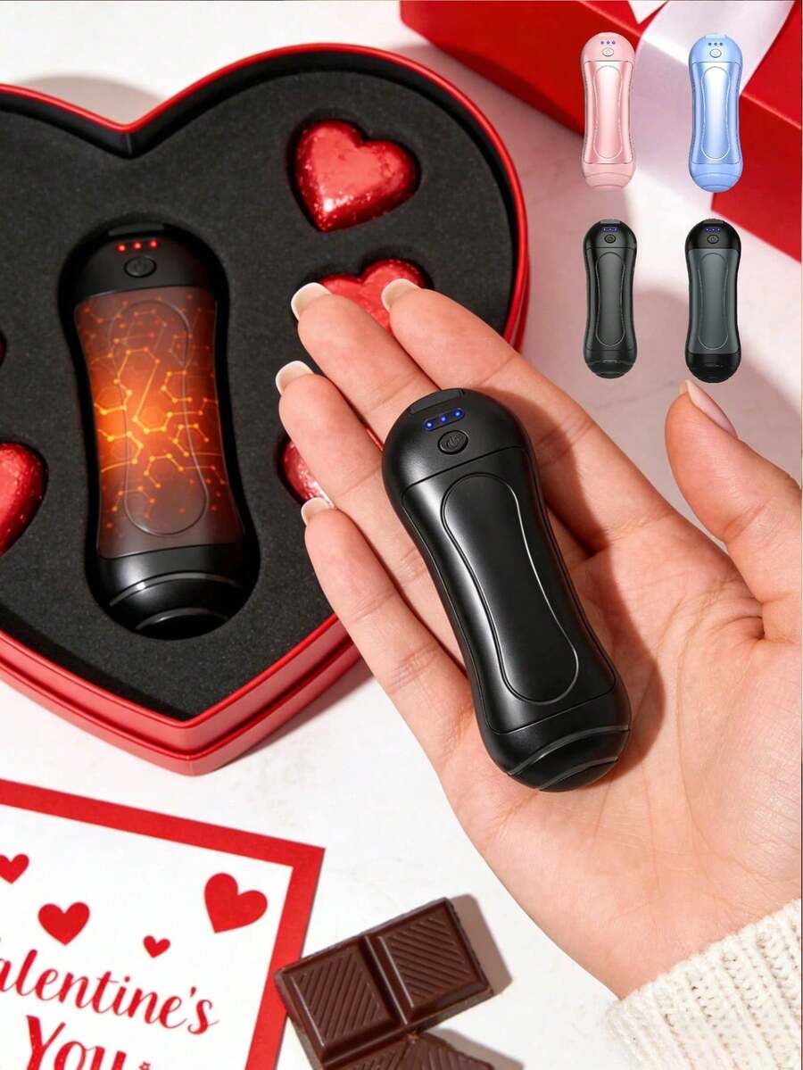 2PCS Hand Warmers Rechargeable, Magnetic Electric Hand Warmer, Reusable Handwarmers Heat Up To 140℉, Portable Pocket Heater Warm Gift For Outdoors, Camping, Hunting - 黑色 - 查看 1