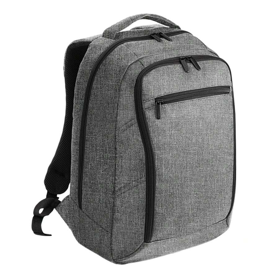 Quadra Executive Digital Backpack / Rucksack (Grey Marl) - 100% Polyester - (BC3240) - View 1