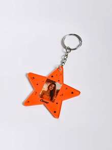 1pc Customizable Star Keychain, Customize Photo And Text Kids Bag Keychain, School Bag Keychain, Name Bag Tag, Personalised Bag Tag, Kids Key Ring, Name Tag, Personalized Gifts - Multicolor - View 13