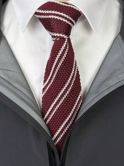 Corbata y cinturón de punto, estilo unisex para parejas, corbata casual a rayas, para ocasiones formales, fiesta de boda, accesorio para vestido de noche, regalo de corbata y cinturón