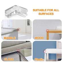 10 Pcs. Transparent PVC Anti-Collision Corner Pad, Child Corner Protector, Baby Collision-Proof Protector, Table Corner OE56 - L 10pcs - View 7
