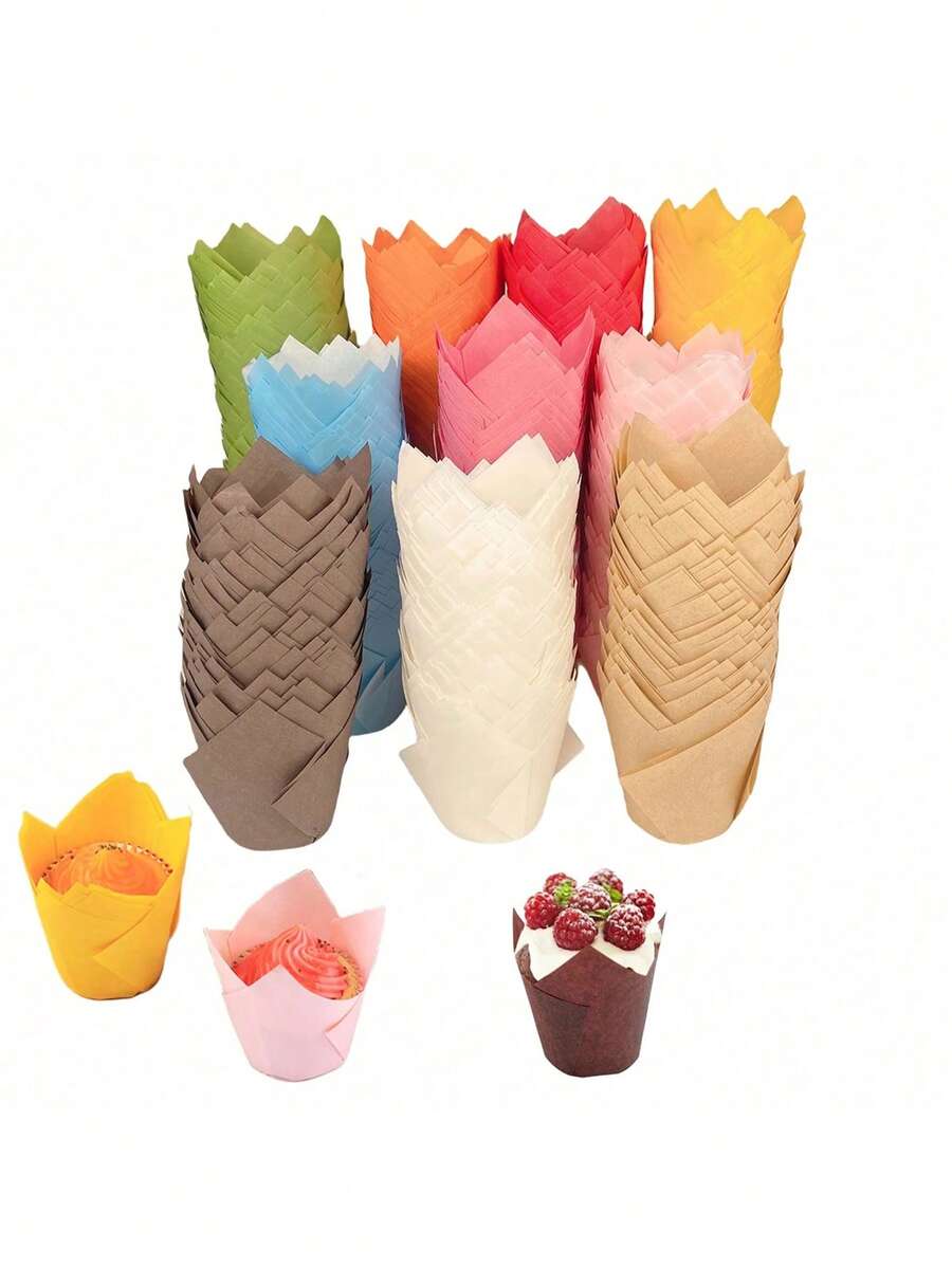 50 chiếc giấy lót bánh cupcake hình hoa tulip, cốc muffin, cốc hình ngọn lửa, cốc giấy nướng dùng một lần chịu nhiệt, cốc chống dầu, thích hợp cho Ngày Valentine, đám cưới Ngày Valentine, sinh nhật, trang trí Ramadan, Lễ Phục sinh, trang trí Lễ Phục sinh, lưu trữ nhà bếp, làm bánh, dụng cụ làm bánh, đồ dùng học tập, trang trí nhà bếp. - Nhiều màu - Xem 1