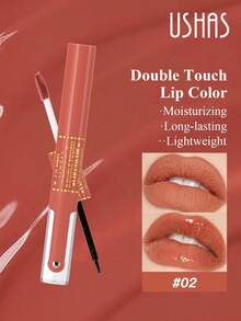 USHAS 二合一哑光亮泽唇釉，打造丰盈水润双唇，持久显色，适合日常通勤和约会。 - #02 - 查看 7