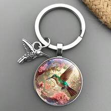 Medvang 1pc Hummingbird Casual Zinc Alloy Keychain, All Season - Antique Silver - View 2