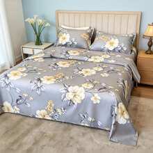 Golden Bee 印花四件式床品 6款可選 被套140x200–200x220cm + 床單 + 2枕頭套70x80cm 柔軟透氣簡約風臥室套裝 - 灰色 - 查看 6