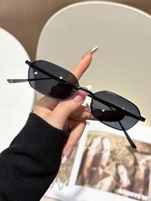1pc Men Metal Square Full Frame New Elegant Delicate All-Match Fashion Glasses For Summer Office Street-Photography Tropical Beach Vacay Fashion Accessories Outdoor Casual Activities Bicycle Decoration - Multicolor - View 11