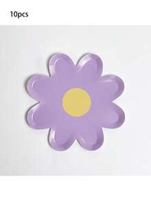10个7英寸雏菊纸盘，一次性雏菊纸盘，春季雏菊派对纸盘，可爱花卉纸盘，雏菊派对用品，生日，婚礼，派对装饰，万圣节，圣诞节，感恩节，丰收节，秋季装饰，礼物，不给糖就捣蛋 - 多 - 查看 11