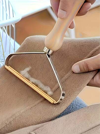 Multi-Scene Lint Remover Set - Portable Fabric Defuzzer + Reusable Double-Sided Travel Lint Remover + Carpet & Pet Hair Brush + Wooden Handle Lint Roller, Suitable For Carpet/Car/Clothing