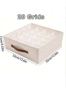 卧室抽屉收纳盒，带分隔板，多功能衣柜内衣收纳盒，卧室收纳盒，适用于白色T恤、黑色裤子、女士冬装、连衣裙、女士冬季套装、优雅女士连衣裙 - 米 - 查看 13