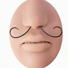 1件 16G 316L 医用钢胡须鼻中隔环穿刺饰品 - 彩色 - 查看 2