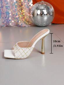 Delicate Fine High Heels And Sandals, Suitable For Parties Or Daily Wear, Clean And Sleek With A Modern Vibe, Women's High Heels - 米色 - 查看 6