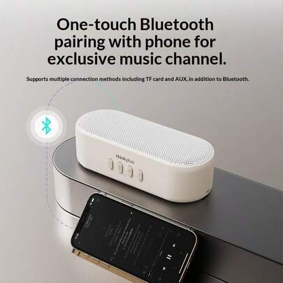  Lenovo Portable Bluetooth Speaker With Surround Sound, 16-Hour Battery Life, High-Quality HiFi Audio, Available In Blue/White/Black, Compact Mini Speaker Suitable For Outdoor/Indoor/Music Room/Party/Holiday