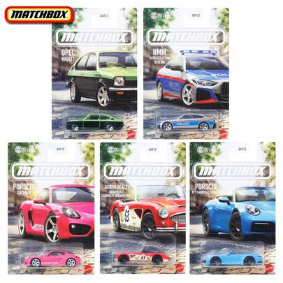 Mattel 合金玩具车 - 1:64 比例压铸玩具车 城市英雄交通系列主题合金车模型 - 金属车身及底盘 - 仿真车 - 路虎/福特/宝马/阿尔法罗密欧/奥斯汀/沃尔沃 收藏级玩具车 - GGF12 收藏玩具 男孩礼物 - 玩具收藏家的理想之选