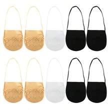 1/5/10 Pairs Transparent Lace Boat Socks Women's Summer Socks Ultra Thin Invisible Half Forefoot High Heels Invisible Socks Suspenders Design - Multicolor - View 13