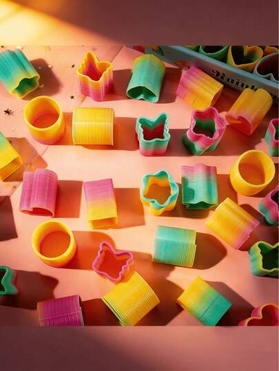 1/12/24/48 piezas Nuevos artículos de fiesta, juguetes de resorte con forma de corazón y mariposa, adecuados para regalos de fiesta, premios de carnaval, rellenos de calcetines, vuelta al cole, Halloween, Navidad, regalos de cumpleaños