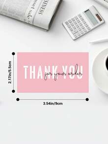 50pcs "Thank You" Cards, Gift Cards, Holiday Cards, Wedding Invitations, Appreciation Cards, Classroom Cards, Back To School Supplies - Dusty Pink - View 9