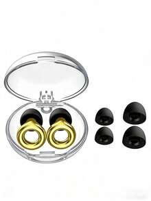 1 套带盒子的柔软硅胶耳塞，多种尺寸，适合睡觉、游泳、旅行、音乐会等场合佩戴 - 彩色 - 查看 7