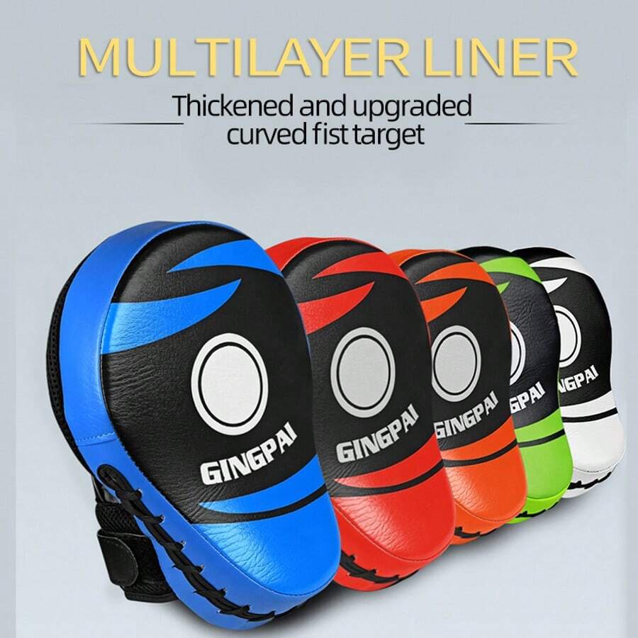 GINGPAI Boxing Gloves, Punching Mitts, Taekwondo Kicking Pads, Martial Arts Training Targets, Curved Wall Targets - Multicolor - View 1