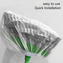 50/100pcs Disposable Broom Cover, Ground Hair Cleaning Cover, Crevice Dust Adsorption Cleaning Tool - White - View 3