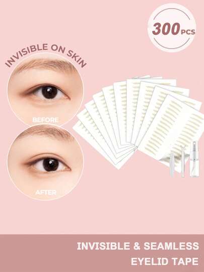 10PCS UltraThin Invisible Lace Eyelid Tape 300 Count Waterproof Double Eyelid Lifter Strips For Hooded Droopy Monolid Eyes Instant And LongLasting Eye Lift Stickers