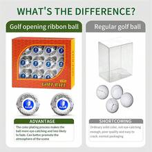 Caiton Keton 12pcs Golf Ribbon Balls | Ribbon Explosion Effect, Electroplated Anti-Fading | Premium Silver Design, Fun Golf Prank Balls | Perfect Golf Accessories, Suitable For Parties, Prank Gifts And Holiday Surprises - Silver - View 5