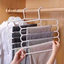 5-Tier Plastic Multifunctional Scarf Holder Rack, Non-Slip Scarf/Shawl Storage Organizer - Multicolor - View 12
