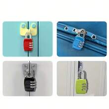 1个3位密码挂锁，重型金属可复位安全锁，小型无钥匙挂锁，适用于行李箱、旅行、健身房储物柜、手提箱、背包、工具箱、学校储物柜和家庭使用 - 小型密碼鎖 - 查看 7