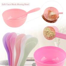 MyAoKuE-Up 3Pcs Facial Mask Bowl Set, Including A Facial Mask Bowl, A Measuring Spoon With Markings, And A Facial Mask Brush. DIY Facial Mask Tool Set. - Multicolor - View 4