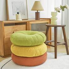 1pc Japanese Round Cushion, Solid Color Thickened Zabuton, Living Room Balcony Window Seat, Changeable Shoe Stool Pad, Chair Cushion, Suitable For Daily Use Or Gift, Home Decor - A - View 8