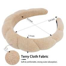 1条女士发带，秋冬云朵设计宽发带，高冠新款，防滑洗脸发夹成人发饰 - 彩色 - 查看 10