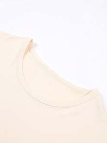 Disney Authorized Women's Casual Short Sleeve T-Shirt,  Pastel 4 Grid Print, Cute Sweet Girl Style, Breathable Comfortable Fabric, Machine Washable, Versatile For Daily Wear & Theme Park Outfits - 米色 - 查看 3