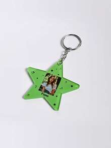 1pc Customizable Star Keychain, Customize Photo And Text Kids Bag Keychain, School Bag Keychain, Name Bag Tag, Personalised Bag Tag, Kids Key Ring, Name Tag, Personalized Gifts - Multicolor - View 11