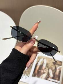 1pc Men Metal Square Full Frame New Elegant Delicate All-Match Fashion Glasses For Summer Office Street-Photography Tropical Beach Vacay Fashion Accessories Outdoor Casual Activities Bicycle Decoration - Multicolor - View 8