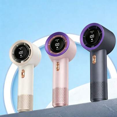 Portable Handheld Cooling Fan, 100 Adjustable Wind Speeds, Digital Display Screen And USB-C Charging, 3000mAh Rechargeable, Suitable For Home, Office, Travel And Outdoor Use, Commencement, Congrats Grad, Portable Tools, Summer Essentials, Summer Portable