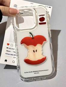 Ốp lưng điện thoại hình quả táo dễ thương, thời trang, kiểu Hàn Quốc mới, hình quả táo 3D có dây treo, tương thích với iPhone 16/16 Pro Max/15 Pro, bảo vệ toàn diện, tương thích với iPhone 14/14 Pro, 13/12/11, chống rơi vỡ, tương thích với iPhone 17 Pro Max, 17 Pro, 17 Air, 17 inch, ốp bảo vệ điện thoại thông minh hình quả táo 3D có dây treo, quà tặng mùa xuân. - trắng - Xem 3