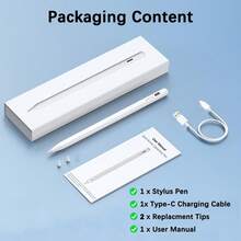 Bút cảm ứng điện dung sạc lại được màu đen/trắng đa năng, tương thích với iPad/Windows/IOS/Android - Nhiều màu - Xem 7