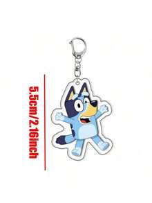 1套/5个装 Bluey 家族亚克力钥匙扣挂件包包挂件 Bingo Friends 娃娃挂件，非常适合节日、粉丝和送礼，完美的派对和节日礼物，嘉年华玩具（款式随机） - 彩色 - 查看 5