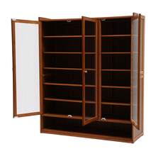 8-Tier Shoe Storage Cabinet Wood Grain Bamboo Shoe Console With Doors, Entryway Hidden Shoe Shelving ,Free Standing Shoe Organizer - 查看 4
