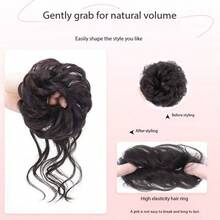 1件夏季时尚迷人合成蓬松卷发髻发圈发饰，适合女性，可用于海滩、派对、婚礼、返校、情人节等场合，是家居美发的理想选择。 - 魅力髮圈 - 查看 7