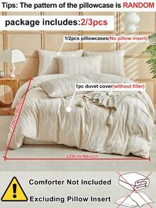 2/3件套波西米亚风菱形格纹簇绒提花被套套装，卡其色复古刺绣床上用品，四季皆宜，柔软透气，可机洗，女士礼物，家居装饰，适用于卧室、客房，大号、特大号（1个被套+1/2个枕套，不含填充物） - 卡其色 - 查看 4