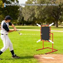 Techigher Baseball Strike Zone Target For Plastic Balls, Pitching Training Strike Zone With Ball & Blitzball, Ideal For Balls Training, Suitable For Indoors & Outdoors Various Occasions - Red - View 4
