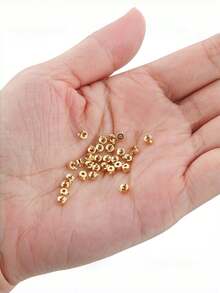 10pcs/20pcs/50pcs Handmade Bracelet, Necklace, Earring, Keychain, Anklet Metal Clasp Beads, Gold And Silver Spacer Beads, Metal Beads, Beading Accessories - Cylindrical - View 6