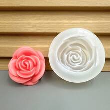 莲花玫瑰造型香薰蜡烛硅胶模具，DIY香氛石，手工皂，石膏，树脂工艺品，多功能模具 - 白色 - 查看 4