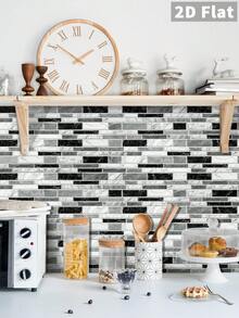 24 PCS Marble Texture Wall Stickers PVC Crystal Film Waterproof Oil-Proof Decals For Kitchen Bathroom Home Decor - 多色A - 查看 6
