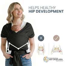 Oaoleer 1PC Stylish Black & Gold Baby Carrier Wrap: Comfortable, Soft & Supportive, Adjustable Ring Sling For Mom & Dad, Ideal For Baby Registry, Newborn To Toddler, Baby Shower - 彩色 - 查看 3