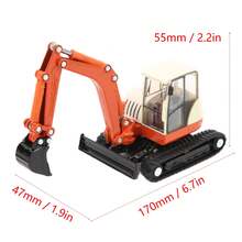 Modelo de excavadora de orugas dedicado, vehículo de construcción de juguete para niños. - Plateado - Ver 4