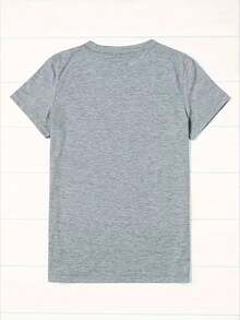 圣帕特里克节优雅女士礼物可爱鹅印花圆领短袖T恤，时尚拍照、通勤、度假、日常百搭复古风上衣，春夏秋季休闲款 - 淺灰色 - 查看 2