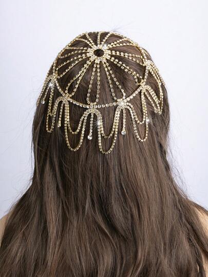 Bohemian Fashion Multi-Layer Crystal Headchain, Glamorous Party/Ball Jewelry Accessory For Women