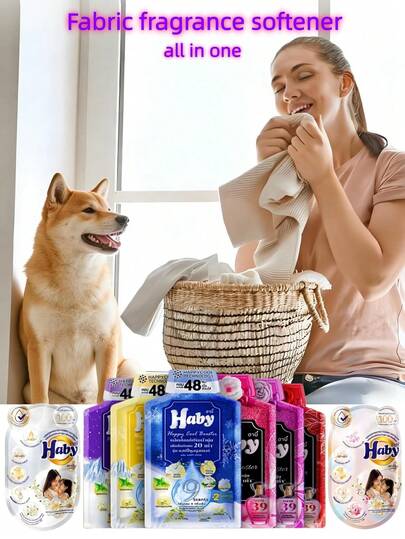 35毫升浓缩型衣物柔顺剂 - 便携式洗衣液，防静电，增强香味，方便易用，多种香味可选，持久清新